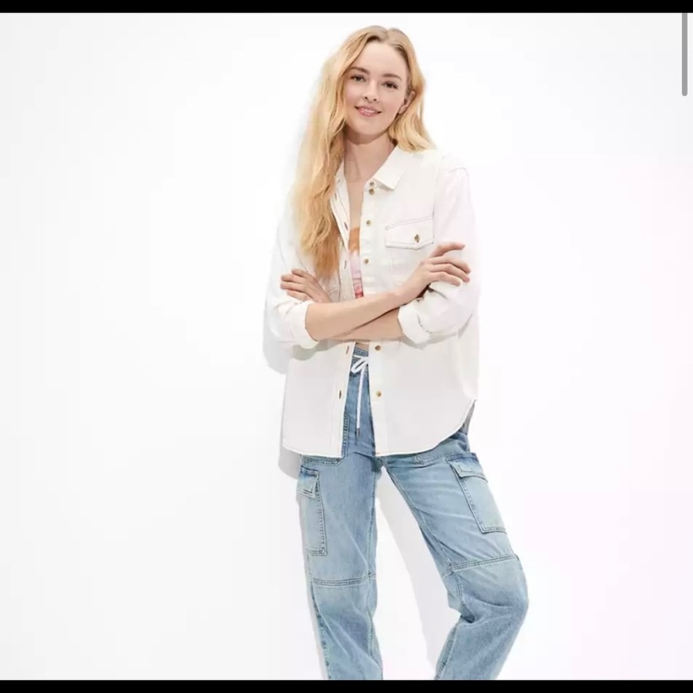 American Eagle Oversized Denim Shirt